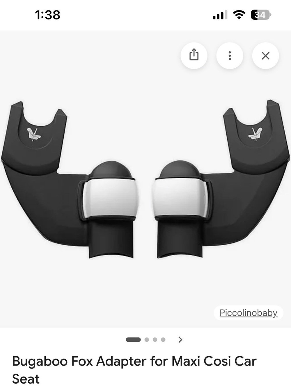 Bugaboo Fox Car Seat Adapter for Maxi-Cosi – Black